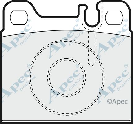 APEC BRAKING stabdžių trinkelių rinkinys, diskinis stabdys PAD1016